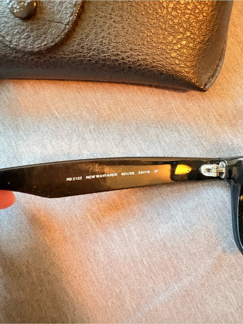 Ray-Ban Polarized Wayfarer-Style Sunglasses with Case - Picture 3 of 4